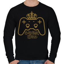 PRINTFASHION Gamer king - Férfi pulóver - Fekete férfi pulóver, kardigán