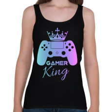 PRINTFASHION Gamer king  - Női atléta - Fekete
