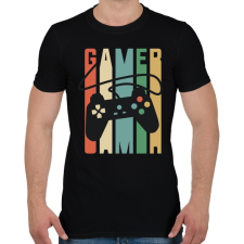 PRINTFASHION Gamer Konzol - Férfi póló - Fekete férfi póló