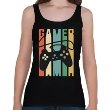 PRINTFASHION Gamer Konzol - Női atléta - Fekete női trikó