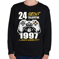 PRINTFASHION Gamer Legenda - Gyerek pulóver - Fekete