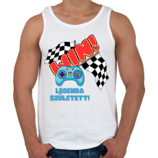 PRINTFASHION Gamer legenda született - Férfi atléta - Fehér