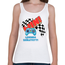 PRINTFASHION Gamer legenda született - Női atléta - Fehér női trikó