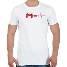 PRINTFASHION Gamer Life - Férfi póló - Fehér