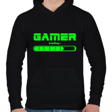 PRINTFASHION Gamer loading.. - Férfi kapucnis pulóver - Fekete férfi pulóver, kardigán