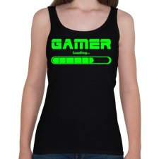 PRINTFASHION Gamer loading.. - Női atléta - Fekete női trikó
