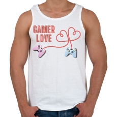 PRINTFASHION Gamer Love - Férfi atléta - Fehér