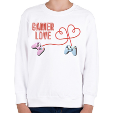 PRINTFASHION Gamer Love - Gyerek pulóver - Fehér