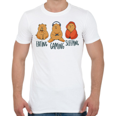 PRINTFASHION Gamer maci - Férfi póló - Fehér