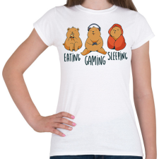 PRINTFASHION Gamer maci - Női póló - Fehér női póló