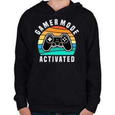 PRINTFASHION Gamer Mode Activated - Gyerek kapucnis pulóver - Fekete gyerek pulóver, kardigán
