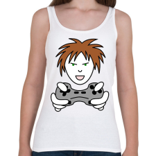 PRINTFASHION Gamer - Női atléta - Fehér női trikó