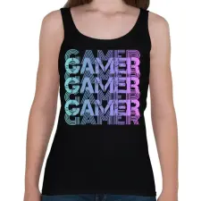 PRINTFASHION Gamer - Női atléta - Fekete női trikó