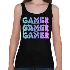 PRINTFASHION Gamer - Női atléta - Fekete női trikó