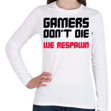 PRINTFASHION Gamer - Női hosszú ujjú póló - Fehér női póló
