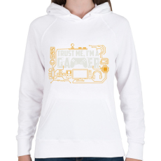 PRINTFASHION Gamer - Női kapucnis pulóver - Fehér