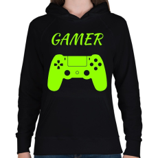 PRINTFASHION GAMER  - Női kapucnis pulóver - Fekete