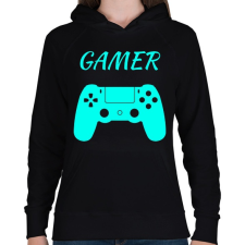PRINTFASHION GAMER  - Női kapucnis pulóver - Fekete női pulóver, kardigán