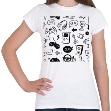 PRINTFASHION gamer - Női póló - Fehér női póló