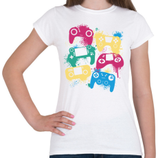 PRINTFASHION Gamer - Női póló - Fehér