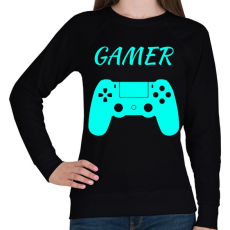 PRINTFASHION GAMER  - Női pulóver - Fekete
