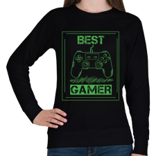PRINTFASHION Gamer  - Női pulóver - Fekete női pulóver, kardigán