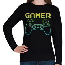 PRINTFASHION GAMER - Női pulóver - Fekete női pulóver, kardigán