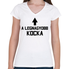 PRINTFASHION Gamer - Női V-nyakú póló - Fehér