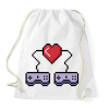 PRINTFASHION Gamer pár - Sportzsák, Tornazsák - Fehér