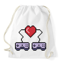 PRINTFASHION Gamer pár - Sportzsák, Tornazsák - Fehér tornazsák
