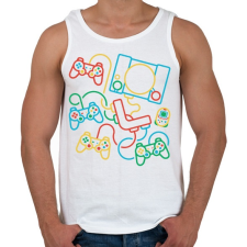 PRINTFASHION Gamer place - Férfi atléta - Fehér atléta, trikó