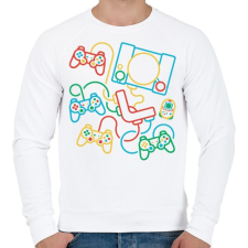 PRINTFASHION Gamer place - Férfi pulóver - Fehér férfi pulóver, kardigán