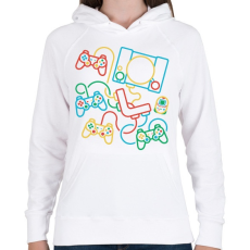 PRINTFASHION Gamer place - Női kapucnis pulóver - Fehér