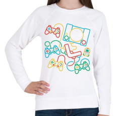 PRINTFASHION Gamer place - Női pulóver - Fehér