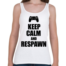 PRINTFASHION Gamer respawn - Női atléta - Fehér női trikó