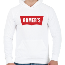 PRINTFASHION Gamer's - Férfi kapucnis pulóver - Fehér férfi pulóver, kardigán
