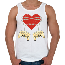 PRINTFASHION Gamer szerelem - Férfi atléta - Fehér atléta, trikó
