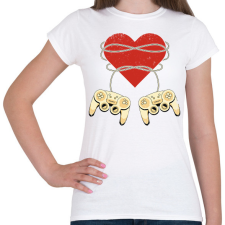 PRINTFASHION Gamer szerelem - Női póló - Fehér női póló