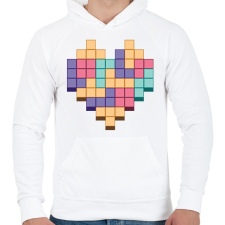 PRINTFASHION Gamer szív - Férfi kapucnis pulóver - Fehér női pulóver, kardigán