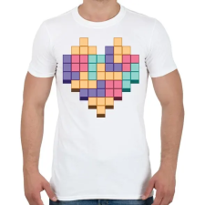 PRINTFASHION Gamer szív - Férfi póló - Fehér férfi póló