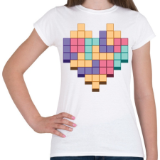 PRINTFASHION Gamer szív - Női póló - Fehér női póló