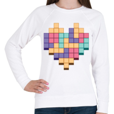 PRINTFASHION Gamer szív - Női pulóver - Fehér női pulóver, kardigán