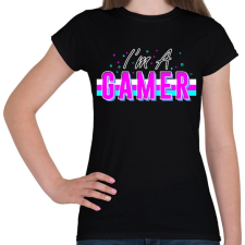 PRINTFASHION Gamer vagyok - Női póló - Fekete női póló