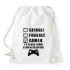 PRINTFASHION Gamer vagyok - Sportzsák, Tornazsák - Fehér