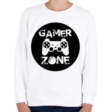PRINTFASHION Gamer zone3 - Gyerek pulóver - Fehér