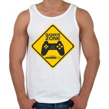 PRINTFASHION Gamer zone - Férfi atléta - Fehér atléta, trikó