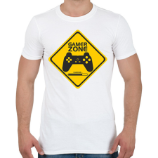 PRINTFASHION Gamer Zone - Férfi póló - Fehér férfi póló