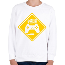 PRINTFASHION Gamer zone - Gyerek pulóver - Fehér gyerek póló