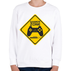 PRINTFASHION Gamer Zone - Gyerek pulóver - Fehér