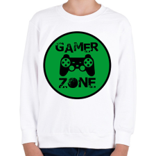 PRINTFASHION Gamer zone - Gyerek pulóver - Fehér gyerek pulóver, kardigán